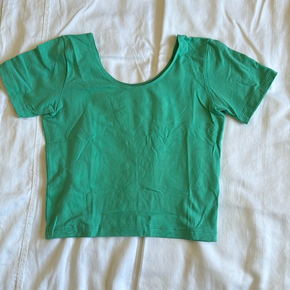 American Apparel Cropped, Fitted Short Sleeve - Mint